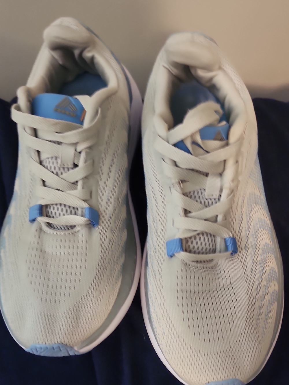 RBX Men's Athletic Running Shoes Light Gray with Blue Accents